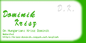 dominik krisz business card